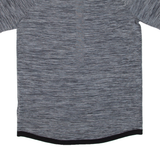 NIKE Mens T-Shirt Grey Button Neck M