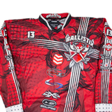 BALLISTIX Mens Jersey Red Long Sleeve USA V-Neck 2XL