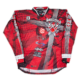 BALLISTIX Mens Jersey Red Long Sleeve USA V-Neck 2XL