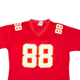 REEBOK Womens Jersey Red USA V-Neck L