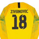NIKE Juventus Goalkeeper Mens Football Shirt Jersey Yellow Long Sleeve L
