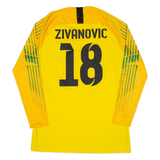NIKE Juventus Goalkeeper Mens Football Shirt Jersey Yellow Long Sleeve L
