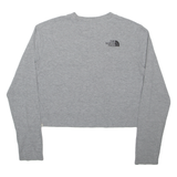 THE NORTH FACE Cropped Womens T-Shirt Grey Long Sleeve M