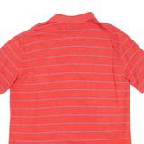 NAUTICA Mens Polo Shirt Red Striped L