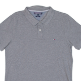 TOMMY HILFIGER Slim Fit Mens Polo Shirt Grey XL