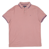 TOMMY HILFIGER Mens Polo Shirt Pink L