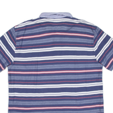 TOMMY HILFIGER Mens Polo Shirt Blue Striped XL