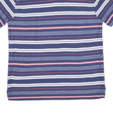 TOMMY HILFIGER Mens Polo Shirt Blue Striped XL