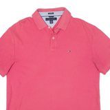 TOMMY HILFIGER Mens Polo Shirt Pink XL