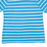 CHAPS Mens Polo Shirt Blue Striped L