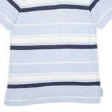 TOMMY HILFIGER Custom Fit Mens Polo Shirt Blue Striped L