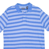 CHAPS Mens Polo Shirt Blue Striped M