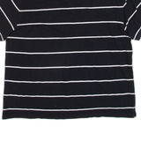 CHAPS Mens Polo Shirt Black Striped 2XL