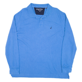 NAUTICA Mens Polo Shirt Blue Long Sleeve XL