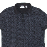CALVIN KLEIN Mens Polo Shirt Black M