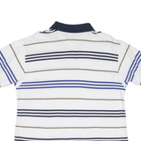 CHAPS RALPH LAUREN Mens Polo Shirt White Striped M