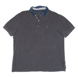 TOMMY HILFIGER Custom Fit Mens Polo Shirt Grey L