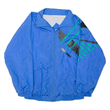FREE&SPORTY Mens Shell Jacket Blue Nylon 90s M