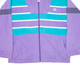 SALLER Womens Track Jacket Purple Colourblock XL