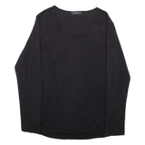 TODAY Womens Jumper Black Tight Knit Viscose XL