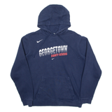 NIKE Georgetown Eighty-sevens Basketball Mens Blue Hoodie USA M
