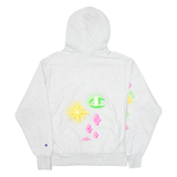 CHAMPION REVERSE WEAVE Love Over All Neon Womens Grey Hoodie M