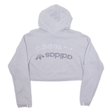 ADIDAS Cropped Womens Purple Hoodie UK 12