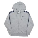 ADIDAS Mens Grey Hoodie Full Zip S
