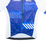 SMS SANTINI Full Zip Cycling Mens Jersey Blue XL