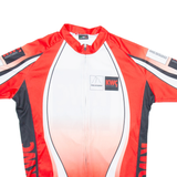 GLOBAL SPORTS GEAR Full Zip Cycling Mens Jersey Red XL