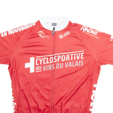 TEXNER Full Zip Cycling Mens Jersey Red L