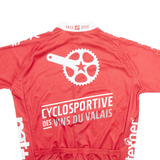 TEXNER Full Zip Cycling Mens Jersey Red L