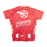 TEXNER Full Zip Cycling Mens Jersey Red L