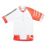 COMPRESSPORT Cycling Mens Jersey White 1/4 Zip S