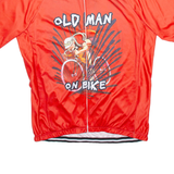Full Zip Cycling Mens Jersey Red XL