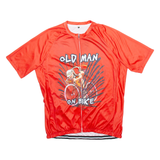 Full Zip Cycling Mens Jersey Red XL