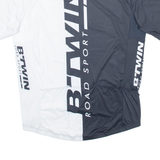 DECATHLON Full Zip Cycling Mens Jersey White XL