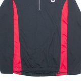 4 SPORTS Cycling Mens Jersey Black Long Sleeve 1/4 Zip L