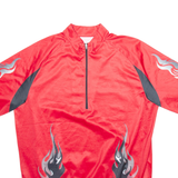 CRANE Cycling Mens Jersey Red 1/2 Zip M