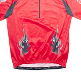 CRANE Cycling Mens Jersey Red 1/2 Zip M
