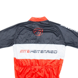 CYCLING Full Zip Cycling Mens Jersey Red Button Neck XL