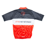 CYCLING Full Zip Cycling Mens Jersey Red Button Neck XL