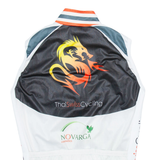 TEXNER Full Zip Cycling Mens Jersey White Sleeveless L