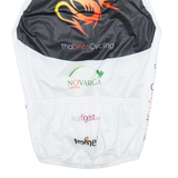 TEXNER Full Zip Cycling Mens Jersey White Sleeveless L