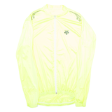 Full Zip High Vis Cycling Mens Jersey Yellow Long Sleeve L