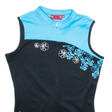 K-TEC Cycling Womens Jersey Black Sleeveless 1/4 Zip S