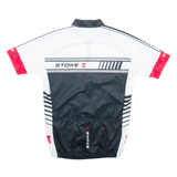STOKE Full Zip Cycling Mens Jersey Black XL