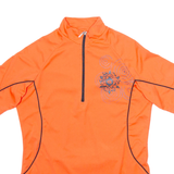 GONSO Cycling Womens Jersey Orange 1/4 Zip UK 12
