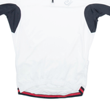 JACKAROO Cycling Mens Jersey White 1/4 Zip L