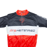 CYCLING Full Zip Cycling Mens Jersey Red 2XL